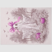 Decoupage Ghost vergewaltigt in rosa Spitzen Hallo Seidenpapier (Vorderseite)