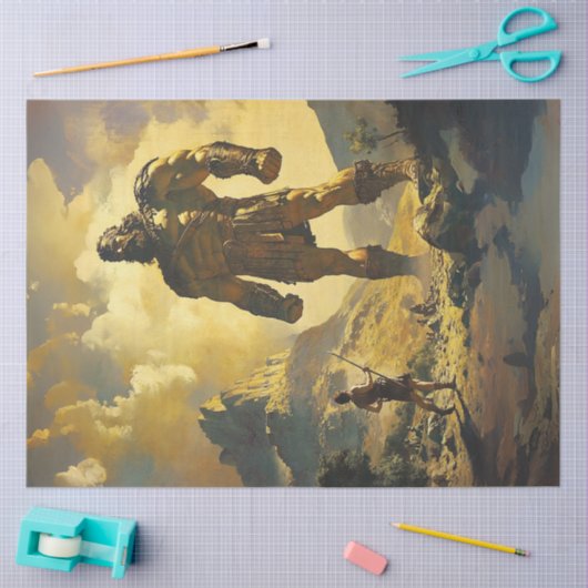 Decoupage Giant Goliath & David Seidenpapier (Basteln)