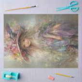 Decoupage Girl Dressed Ostersonntag Pastellfarben Seidenpapier (Basteln)