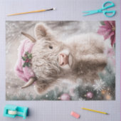 Decoupage Girl Dressed Weihnachtskleid Seidenpapier (Basteln)