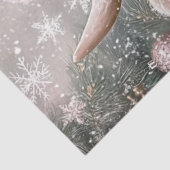 Decoupage Girl Dressed Weihnachtskleid Seidenpapier (Ausschnitt)