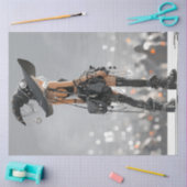 Decoupage Girl Punk Rock Singer Konzert Seidenpapier (Basteln)