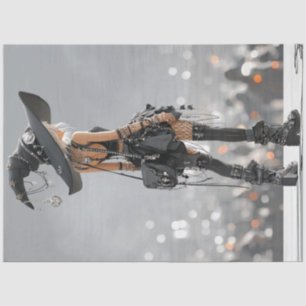 Decoupage Girl Punk Rock Singer Konzert Seidenpapier