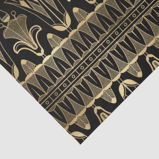 Decoupage Gold and Black Art Decoupage Seidenpapier (Detail)