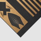 Decoupage Gold Black Ornamental Patterns Inlay  Seidenpapier (Ausschnitt)