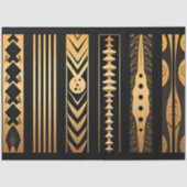 Decoupage Gold Black Ornamental Patterns Inlay  Seidenpapier (Vorderseite)