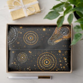 Découpage Golden Kangaroo Aboriginal Dot Art Seidenpapier (Geschenk)