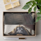 Decoupage - Golden Retriever Pirate Dog - Seidenpapier (Geschenk)