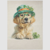 Découpage Golden Retriever St. Patrick's Day Seidenpapier (Vorderseite)