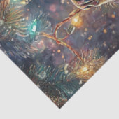 Decoupage Golden Retriever Weihnachtsbeleuchtung Seidenpapier (Ausschnitt)