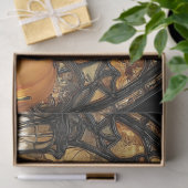 Decoupage gothan Frau Autumn Print verklebt Glas Seidenpapier (Geschenk)