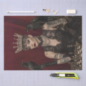 Decoupage Gotheen in Schwarz mit Pet Crow Seidenpapier (Handwerk)