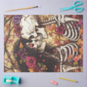 Decoupage Gothic African Skeleton Wedding Seidenpapier (Basteln)