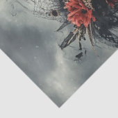 Decoupage Gothic Couple bedruckt Schwarz Rot & Mon Seidenpapier (Ausschnitt)