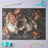 Decoupage Gothic Elegante Bronze Toned Skull Seidenpapier (Basteln)