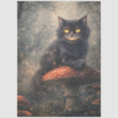 Decoupage Gothic Enchanted Forest Inspired Cat  Seidenpapier (Vorderseite)