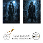 Découpage-Gothic-Halloween-Wanderer-Kunst Seidenpapier