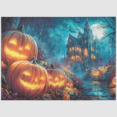Decoupage Gothic Haunted House Jack-O-Lanterns  Seidenpapier (Vorderseite)
