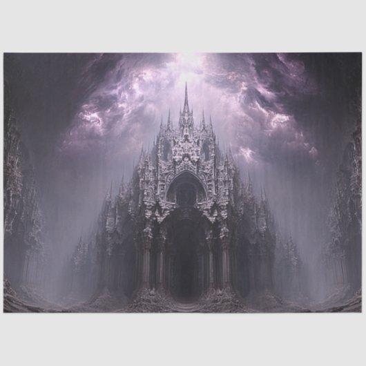 Decoupage Gothic Kathedrale Cavern Dracula Seidenpapier (Vorderseite)