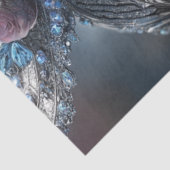 Decoupage Gothic Luxe Skull Krönte in Bloom Seidenpapier (Ausschnitt)