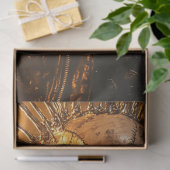 Decoupage gothic Metallic Skull Spikes Abbildung Seidenpapier (Geschenk)