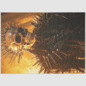 Decoupage gothic Metallic Skull Spikes Abbildung Seidenpapier (Vorderseite)