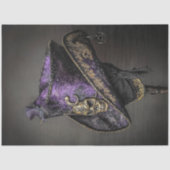 Decoupage Gothic Pirate Tricorn Lila Hat Seidenpapier (Vorderseite)