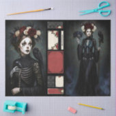 Decoupage Gothic Rose Queen – Dark Romantic Art  Seidenpapier (Basteln)