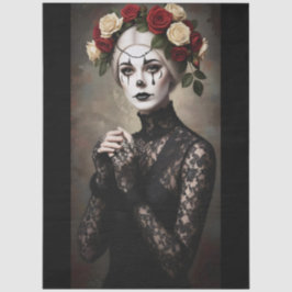 Decoupage Gothic Rose Queen – Dark Romantic Art  Seidenpapier
