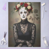 Decoupage Gothic Rose Queen – Dark Romantic Art  Seidenpapier (Basteln)