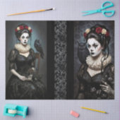 Decoupage Gothic Rose Queen – Dark Romantic Art  Seidenpapier (Basteln)