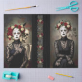 Decoupage Gothic Rose Queen – Dark Romantic Art  Seidenpapier (Basteln)