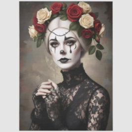 Decoupage Gothic Rose Queen – Dark Romantic Art  Seidenpapier