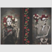 Decoupage Gothic Rose Queen – Dark Romantic Art  Seidenpapier (Vorderseite)