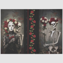 Decoupage Gothic Rose Queen – Dark Romantic Art  Seidenpapier