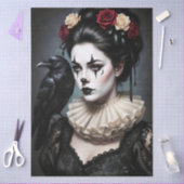 Decoupage Gothic Rose Queen – Dark Romantic Art  Seidenpapier (Basteln)