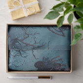 Decoupage Gothic Santa Midnight Sleigh Ride Seidenpapier (Geschenk)