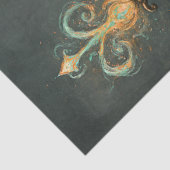 Decoupage Gothic Skeletal Santa Seidenpapier (Ausschnitt)