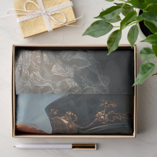 Decoupage Gothic Skeleton Honeymoon Seidenpapier (Geschenk)