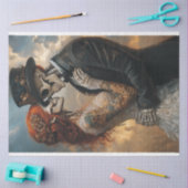 Decoupage Gothic Skeleton Honeymoon Seidenpapier (Basteln)