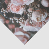 Decoupage Gothic Skeleton Maske Rosa Blume Seidenpapier (Ausschnitt)