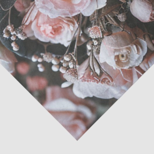 Decoupage Gothic Skeleton Maske Rosa Blume Seidenpapier (Ausschnitt)