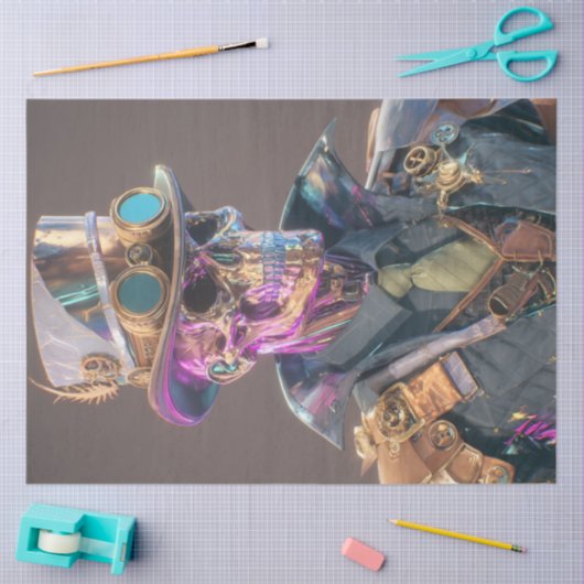 Decoupage Gothic Skeleton Prism Bones Seidenpapier (Basteln)