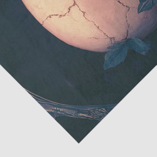 Decoupage Gothic Skeletons Schwert Peach Blume Seidenpapier (Ausschnitt)