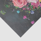 Decoupage Gothic Skelett mit Blume verziert Seidenpapier (Ausschnitt)