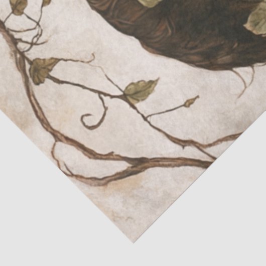 Decoupage Gothic Skelette mit Blumenkronen Seidenpapier (Ausschnitt)