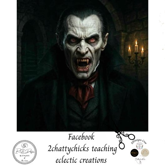 Decoupage Gothic Vampire Art Seidenpapier