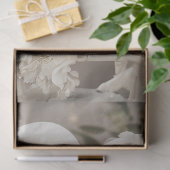 Decoupage Gothic White Glass Skeleton Couple Wed Seidenpapier (Geschenk)