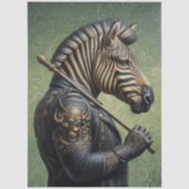 Decoupage Gothic Zebra Warrior Seidenpapier (Vorderseite)