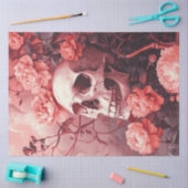 Decoupage Gothull Umgeben & Peach Blume Seidenpapier (Basteln)